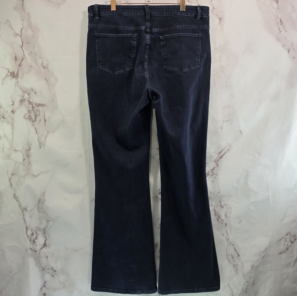 Soft Surroundings Jeans Womens Large Tall High Rise Boot Cut Dark Wash Denim - Picture 6 of 12